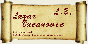 Lazar Bučanović vizit kartica